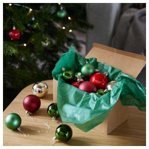 IKEA - bola árbol Navidad, vidrio colores variados, 6 cm vi…