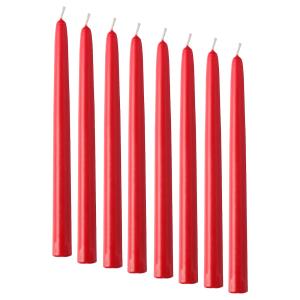 IKEA - vela sin perfume, rojo, 25 cm rojo