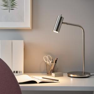 IKEA - Lámpara flexo de trabajo, niquelado, 54 cm niquelado