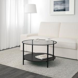 IKEA - mesa de centro, negro-marrónvidrio, 75 cm negro-marr…