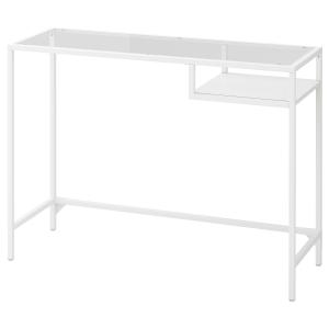 IKEA - mesa para portátil, blancovidrio, 100x36 cm blanco/v…