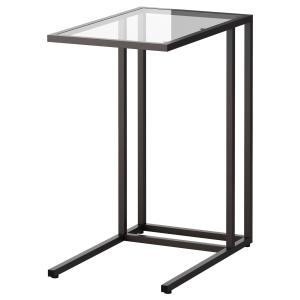 IKEA - soporte portátil, negro-marrónvidrio, 35x65 cm negro…