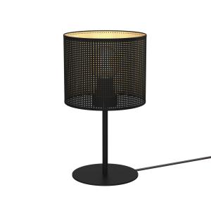 Luminex Lámpara de mesa Jovin, altura 34cm, negro/oro