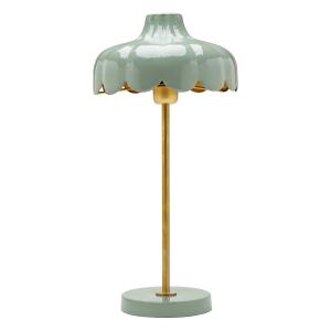 PR Home Wells lámpara de mesa de metal, verde/oro