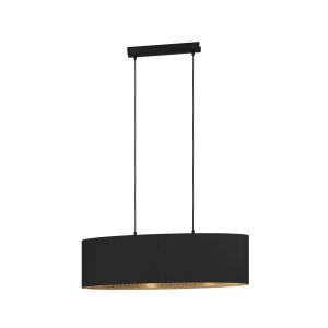 EGLO Zaragoza lámpara colgante negro/oro Oval de 1 luz