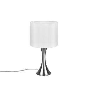 Trio Lighting Lámpara de mesa Sabia, Ø 20 cm, blanco/níquel…