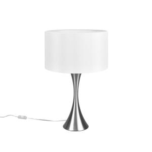 Trio Lighting Lámpara de mesa Sabia, Ø 40 cm, blanco/níquel…
