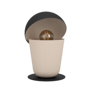 EGLO Lámpara de mesa Batabano con Mite, color arena/negro