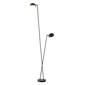 HELL Lámpara de pie LED Samy 2 luces 180cm negro/oro