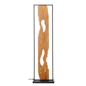 Brilliant Lámpara de pie LED Chaumont de madera
