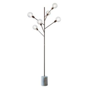 Modo Luce Baobab lámpara de pie 6 luces gris plomo