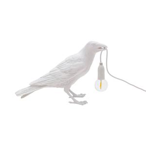 SELETTI De mesa decorativa LED Bird Lamp, espera, blanco