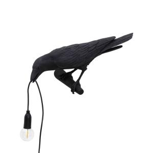SELETTI Aplique LED Bird Lamp Blick izquierda negro