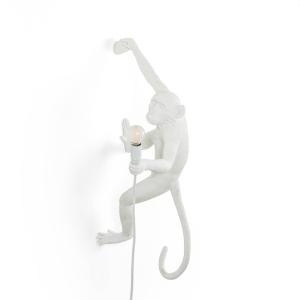 SELETTI Aplique decorativo LED Monkey Lamp blanco, derecha