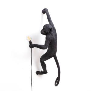 SELETTI Aplique LED exterior Monkey Lamp derecha, negro