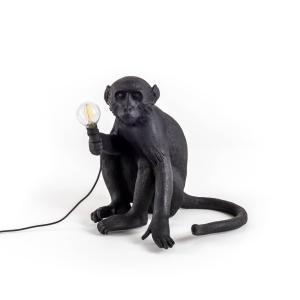 SELETTI Lámpara LED para terraza Monkey Lamp sentado negro