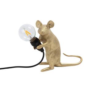 SELETTI Lámpara de mesa LED Mouse Lamp USB sentado dorado