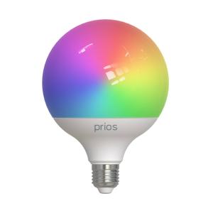 Prios Smart LED, E27, G125, 9W, RGB, Tuya, WLAN, mate, CCT