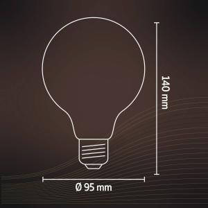 Calex E27 G95 3,8W filamento LED Flex 821 oro dim