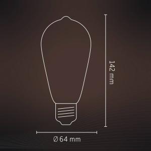 Calex Smart E27 ST64 LED 7W filamento CCT 2 ud