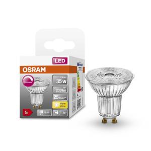 OSRAM reflector vidrio LED GU10 3,4W 927 36° dim