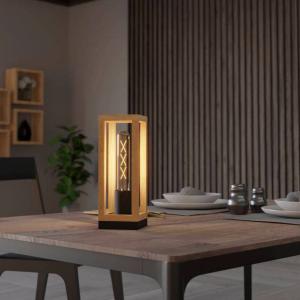 EGLO Nafferton lámpara de mesa de madera