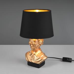 Reality Leuchten Lámpara de mesa Albert forma de busto, neg…