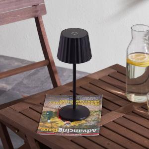 Lindby Esali lámpara de mesa LED con batería negro