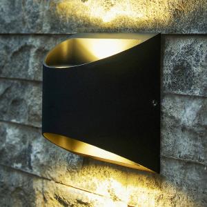 Eco-Light Aplique LED de exterior Dodd, semicírculo, negro