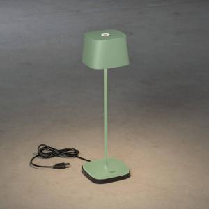 Konstsmide Lámpara de mesa LED Capri para exterior verde-gr…