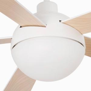 FARO BARCELONA Ventilador de techo Izaro lámpara LED, blanc…