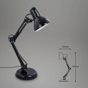 Briloner Lámpara de mesa Pixa, ajustable, E14, negro