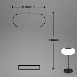 Briloner Lámpara de mesa LED Voco con dimmer táctil, negro