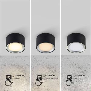 Nordlux Downlight LED Fallon 3 step dim, blanco/acero