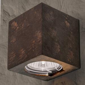 ORION Aplique Cube de cerámica alto 7,5cm marrón rojizo