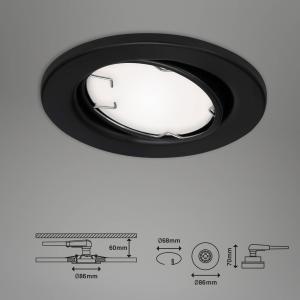 Briloner Fit Move S lámpara empotrable LED, CCT RGB 3 unida…