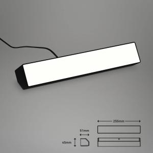 Briloner Aplique LED Muro S, CCT, RGB, atenuable, negro