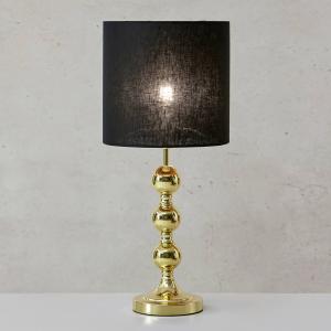 Markslöjd Lámpara de mesa Octo pantalla textil, latón/negro…