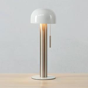 Markslöjd Lámpara de mesa de metal Costa, blanco/níquel