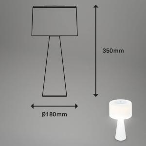 Briloner Lámpara de mesa LED Halo, batería, blanco
