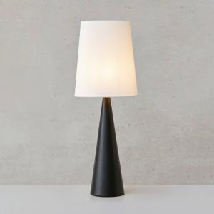 Markslöjd Lámpara de mesa Conus con pantalla WHITE, negra
