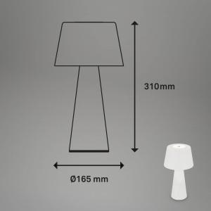 Briloner Lámpara de mesa LED Kihi batería recargable blanco…