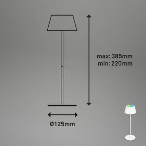 Briloner Lámpara de mesa LED Kiki con batería recargable RG…
