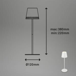 Briloner Lámpara de mesa LED Kiki con batería 3.000K blanco…