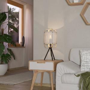 EGLO Lámpara de mesa Surfleet pantalla bambú/lino