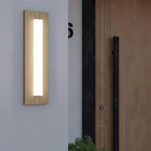 EGLO Aplique LED de exterior Bitetto en look de madera