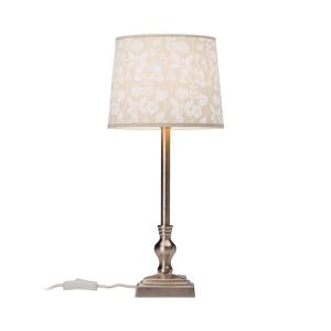 PR Home Lisa lámpara mesa cromo mate/beige floral