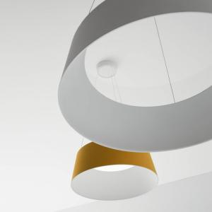 Lámpara colgante LED Oxygen de Stilnovo, amarilla, Ø 56 cm