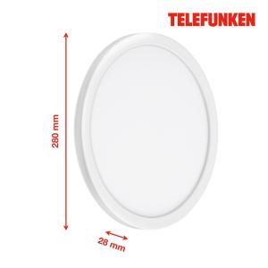 Telefunken Aplique LED de exterior Nizza Ø 28cm blanco 4.00…