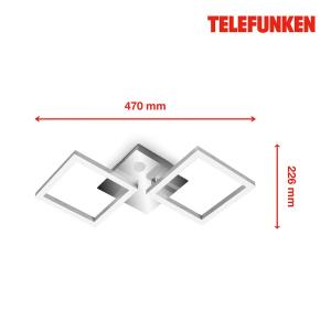 Telefunken Plafón LED con sensor Frame cromo/aluminio 47x23…